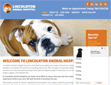 Tablet Screenshot of lincolntonanimalhospital.com